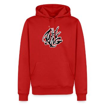 Lettrage King Graffiti - Sweat à capuche Premium bio Homme - rouge - Devant - Nico (187cm)