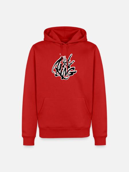 King Graffiti Lettering - Men’s Premium Organic Hoodie - red