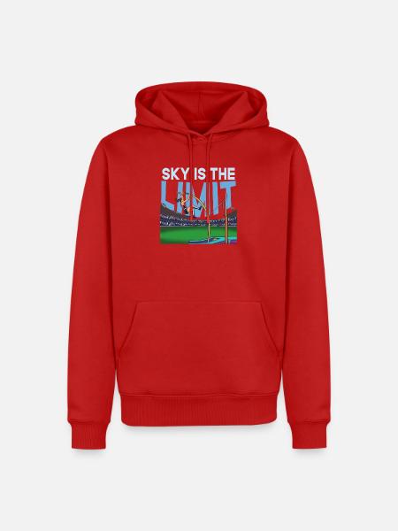 Sky is the Limit: Stabhochsprung - Männer Premium Bio Hoodie - Rot