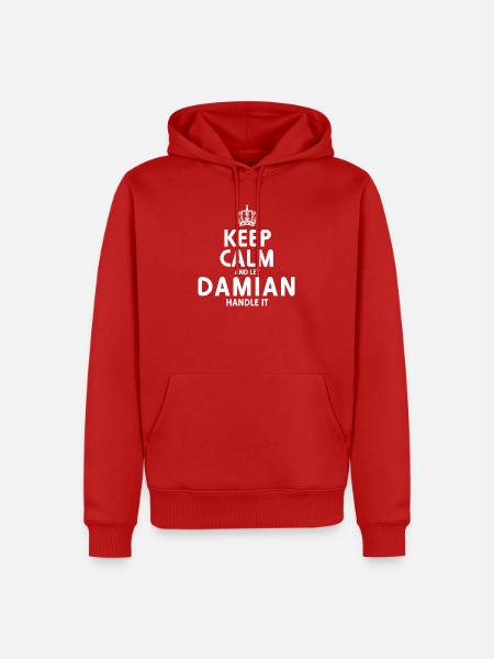 DAMIAN Regeln Sie es - Männer Premium Bio Hoodie - Rot