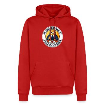 Jurist Notar Anwalt Unterschrieben Geschenk - Männer Premium Bio Hoodie - Rot - Vorne - Nico (187cm)