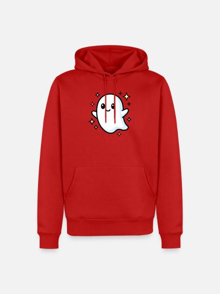 Glitzernder Geist und Kawaii-Sterne - Männer Premium Bio Hoodie - Rot