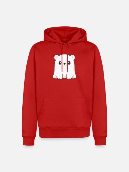 Eisbär - Männer Premium Bio Hoodie - Rot