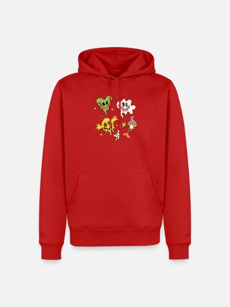 Grusel Halloween - Männer Premium Bio Hoodie - Rot