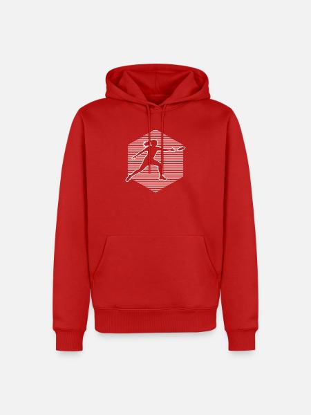 Scheibensport Geschenk für eine Ultimate-Spielerin - Männer Premium Bio Hoodie - Rot