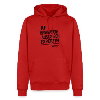 Informationsaustauschexpertin(Frau)-Version 1 - Männer Premium Bio Hoodie - Rot - Vorne - Nico (187cm)