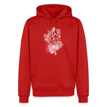 Ruhrpott Kumpel - Männer Premium Bio Hoodie - Rot - Vorne - Nico (187cm)