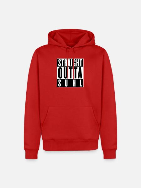 Straight outta Suhl (Farben änderbar) - Männer Premium Bio Hoodie - Rot