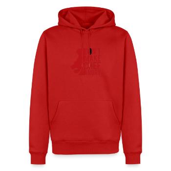 Do not make CHEF angry! Boss funny saying gift - Men’s Premium Organic Hoodie - red - Front - Nico (187cm)
