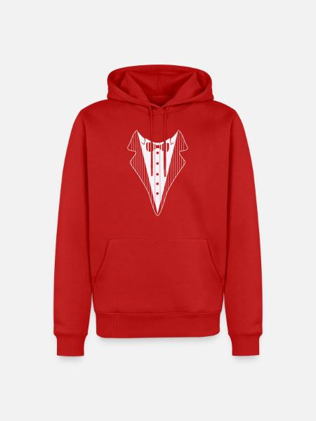 tuxedo hemd - Männer Premium Bio Hoodie - Rot