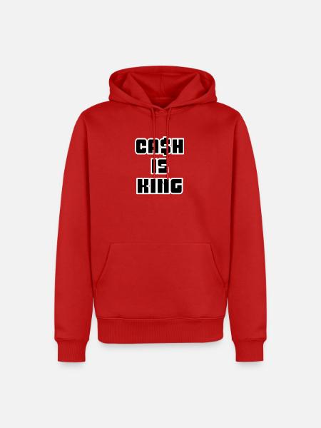 Geld ist König - Männer Premium Bio Hoodie - Rot