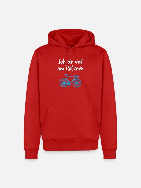 Rad Rotieren Fahrrad Umwelt coole Sprüche Humor - Männer Premium Bio Hoodie - Rot