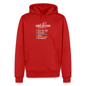 Mein perfekter Tag beim Tennisspielen - Männer Premium Bio Hoodie - Rot - Vorne - Nico (187cm)