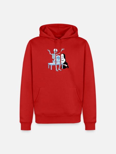 Nekromantische Nonne mit Geisterkugel - Männer Premium Bio Hoodie - Rot