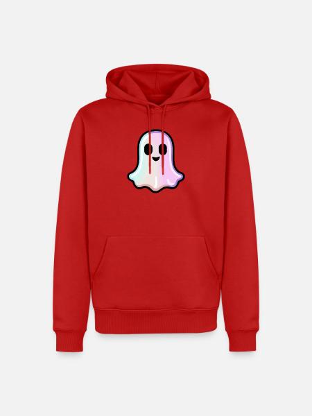 Niedlicher Geist Halloween Pastell - Männer Premium Bio Hoodie - Rot