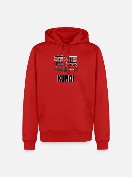 Kunai 苦無 – Japanese Ninja Knife - Männer Premium Bio Hoodie - Rot