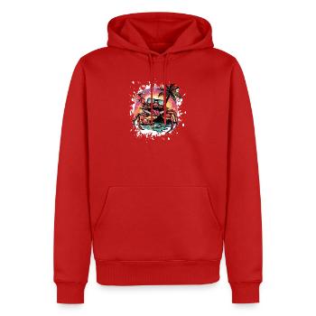 Krebs Krabbe Sommer Urlaub - Männer Premium Bio Hoodie - Rot - Vorne - Nico (187cm)