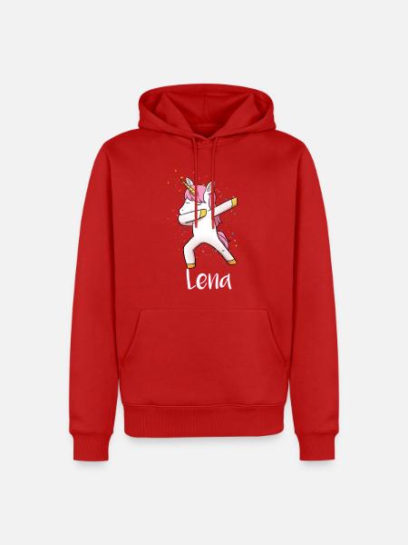Lena - Männer Premium Bio Hoodie - Rot