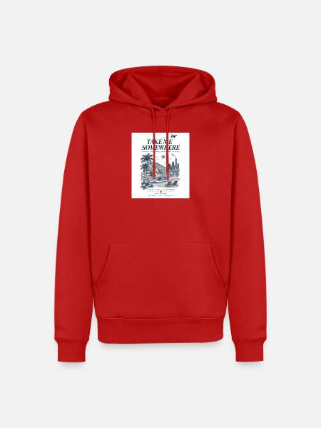 Bring mich irgendwohin - Männer Premium Bio Hoodie - Rot
