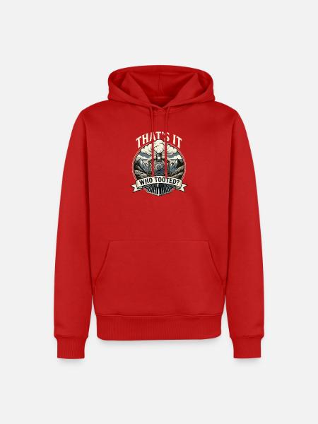 That's Who Tooted – lustiger Zughupen-Eisenbahnfan - Männer Premium Bio Hoodie - Rot