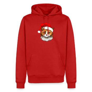 Katzen Christmas - Männer Premium Bio Hoodie - Rot - Vorne - Nico (187cm)