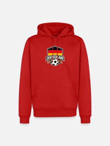 Deutschland Fußball - Männer Premium Bio Hoodie - Rot