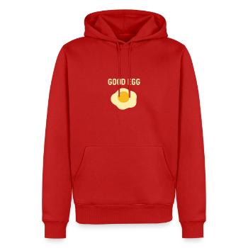 Good Egg - Männer Premium Bio Hoodie - Rot - Vorne - Nico (187cm)