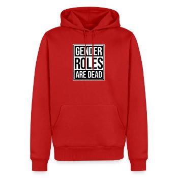 Gender Roles Are Dead Statement Freiheit Spruch - Männer Premium Bio Hoodie - Rot - Vorne - Nico (187cm)