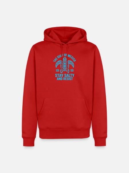 Gulf of Mexico Turtle Vintage Abzeichen - Männer Premium Bio Hoodie - Rot