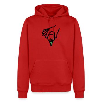 Golfball Abschlag Tee Golfsport Golfclub Golfer - Männer Premium Bio Hoodie - Rot - Vorne - Nico (187cm)
