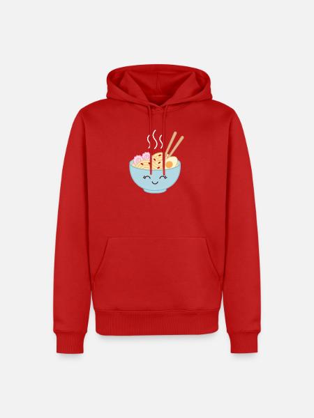Mix-Ramen-Bowl - Männer Premium Bio Hoodie - Rot