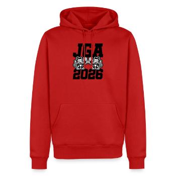 Jga 2026 Junggesellenabschied Affen - Männer Premium Bio Hoodie - Rot - Vorne - Nico (187cm)