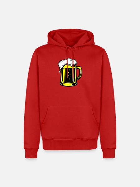 Beer Mug Symbol Beer - Men’s Premium Organic Hoodie - red
