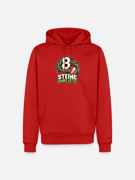 8 Steine – Danke Kette Jugger - Männer Premium Bio Hoodie - Rot