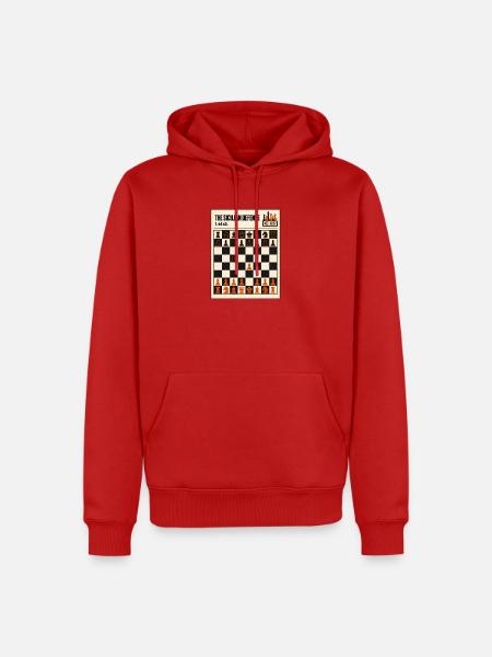 Schachmotiv Sicilian defense Schachspieler - Männer Premium Bio Hoodie - Rot