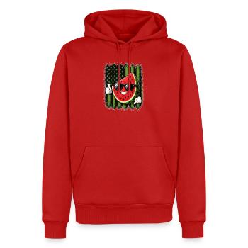 Wassermelone USA Amerikanische Flagge Sonnenbrille - Männer Premium Bio Hoodie - Rot - Vorne - Nico (187cm)