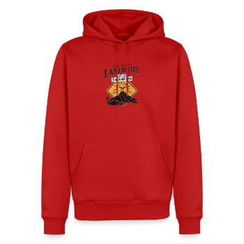 Lanzarote - Kanaren - Canary Islands - Spanien - Männer Premium Bio Hoodie - Rot - Vorne - Nico (187cm)