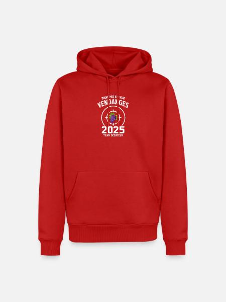 Ernte 2025 Reben und Ziel - Männer Premium Bio Hoodie - Rot