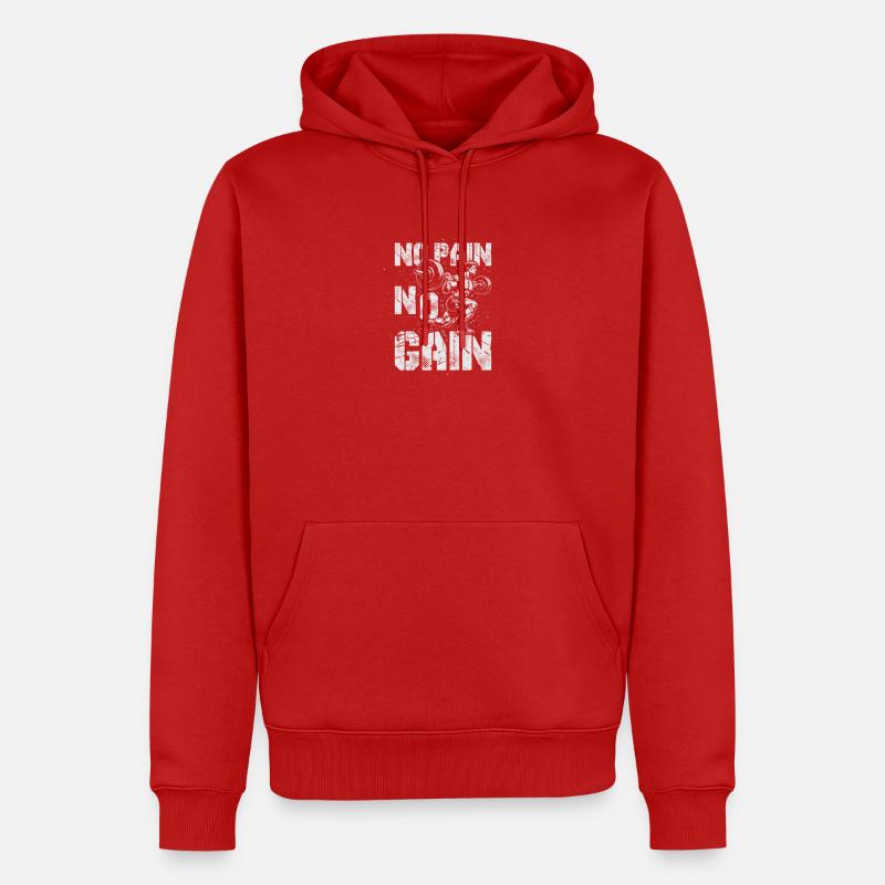 Kampfsport Motivationstraining Design - Männer Premium Bio Hoodie - Rot
