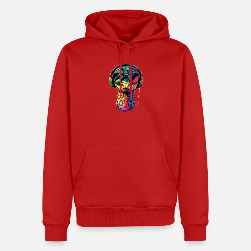 Schlange Python Kobra Klapperschlange Schlangen - Männer Premium Bio Hoodie - Rot