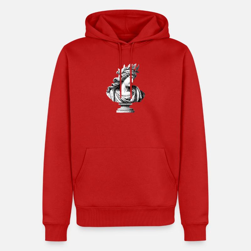 Buste antique déesse – Gravure classique - Sweat à capuche Premium bio Homme - rouge