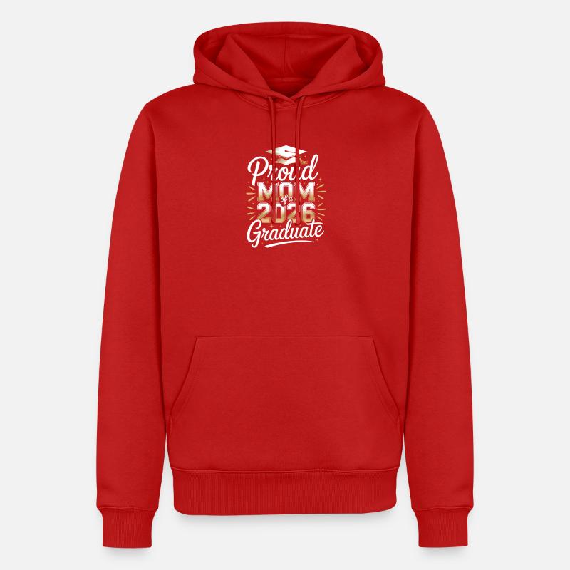 Stolze Mutter des Absolventen 2026 - Männer Premium Bio Hoodie - Rot