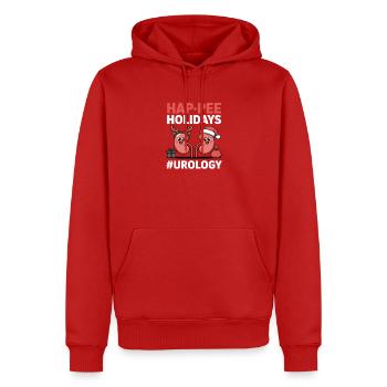 Urologie Infirmière Néphrologie Urologue Soins infirmiers - Sweat à capuche Premium bio Homme - rouge - Devant - Nico (187cm)