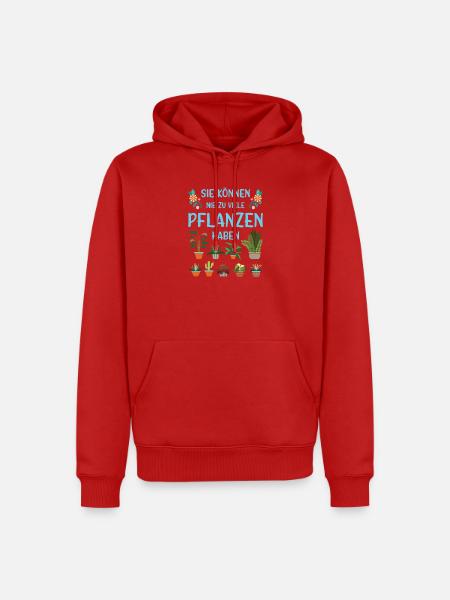 Gärtner Spruch Gärtnerei Hobbygärtner Kleingärtner - Männer Premium Bio Hoodie - Rot