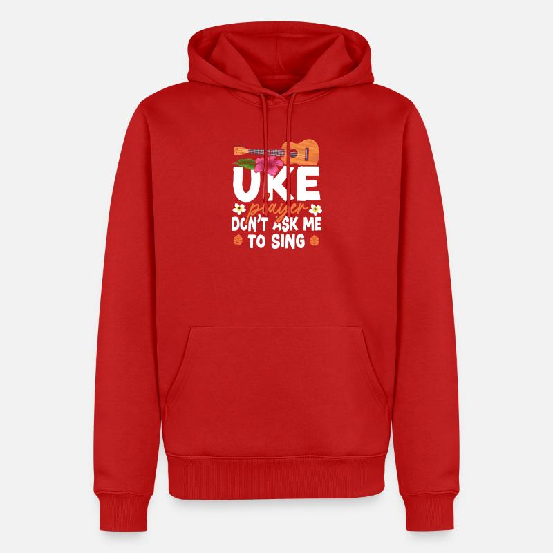 Hawaiian Ukulele Uke Uke Player - Männer Premium Bio Hoodie - Rot