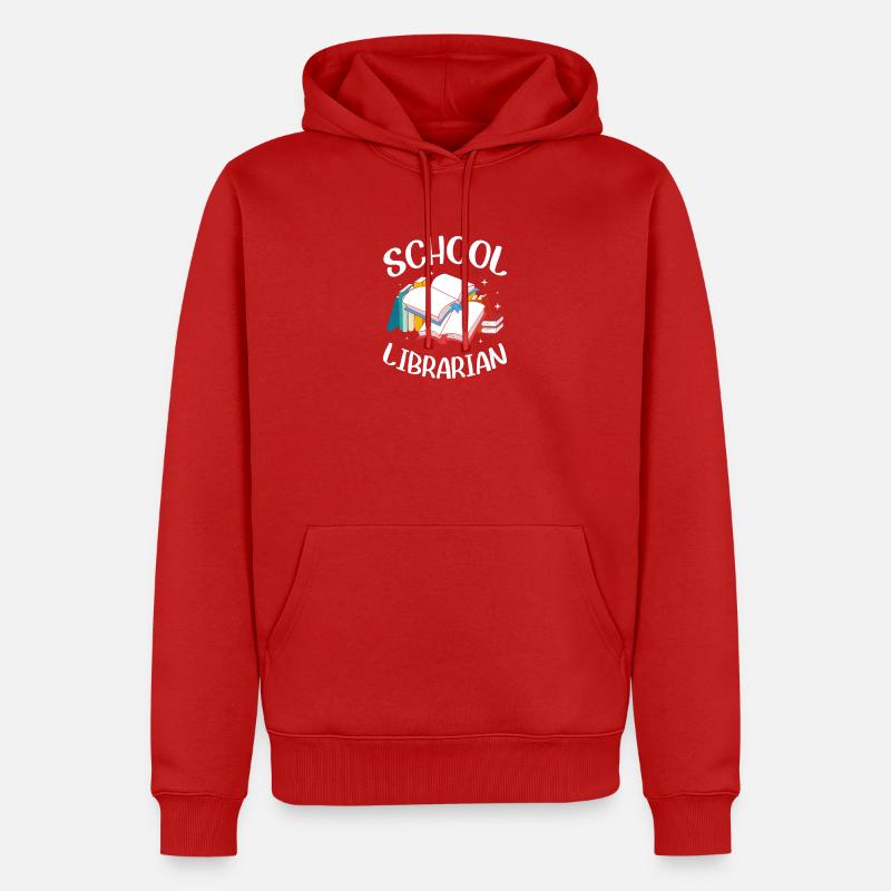 Rat de bibliothèque de lecture - Sweat à capuche Premium bio Homme - rouge
