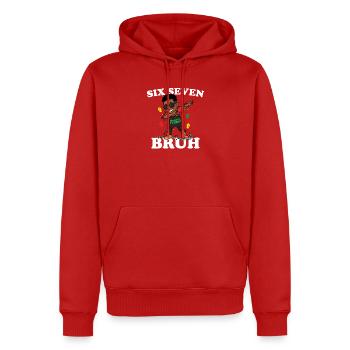 Six Seven Bruh Dabbing Juneteenth Boy Afro Boys - Männer Premium Bio Hoodie - Rot - Vorne - Nico (187cm)