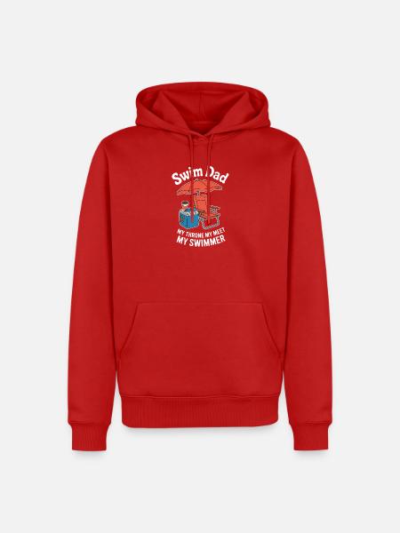 Schwimmen Sprüche Lustiges Schwimmen Geschenk - Männer Premium Bio Hoodie - Rot