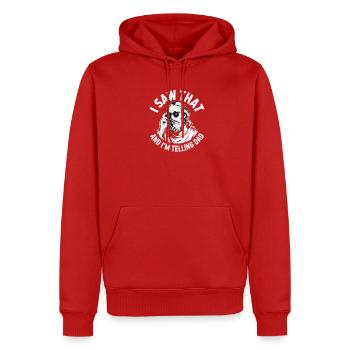 I Saw That And Im Telling Dad Jesus Humor - Männer Premium Bio Hoodie - Rot - Vorne - Nico (187cm)