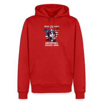 Bessie Coleman Mutig Luftfahrtpionierin - Männer Premium Bio Hoodie - Rot - Vorne - Nico (187cm)